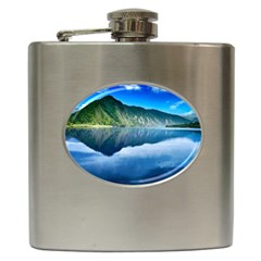 Mountain Water Landscape Nature Hip Flask (6 Oz)