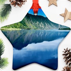 Mountain Water Landscape Nature Star Ornament (two Sides) by Celenk