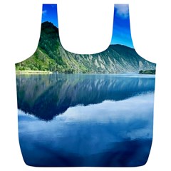 Mountain Water Landscape Nature Full Print Recycle Bags (l)  by Celenk