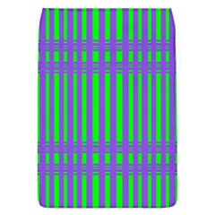 Bright Green Purple Stripes Pattern Flap Covers (l)  by BrightVibesDesign