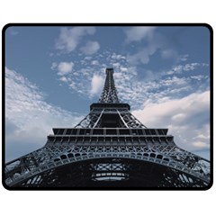 Eiffel Tower France Landmark Double Sided Fleece Blanket (medium)  by Celenk