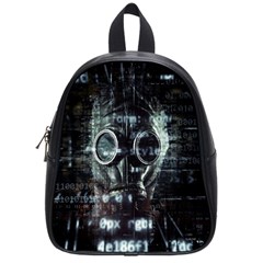 Gas Mask Contamination Contaminated School Bag (small) by Celenk