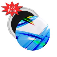 Lines Vibrations Wave Pattern 2 25  Magnets (100 Pack)  by Celenk