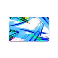 Lines Vibrations Wave Pattern Magnet (name Card) by Celenk