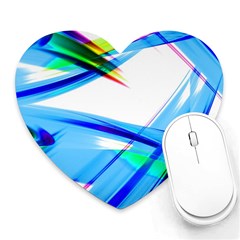 Lines Vibrations Wave Pattern Heart Mousepads by Celenk