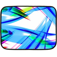 Lines Vibrations Wave Pattern Fleece Blanket (mini) by Celenk