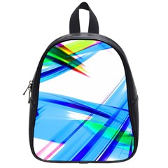 Lines Vibrations Wave Pattern School Bag (small) by Celenk