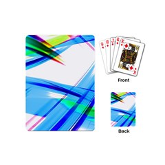 Lines Vibrations Wave Pattern Playing Cards (mini)  by Celenk