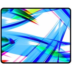 Lines Vibrations Wave Pattern Double Sided Fleece Blanket (medium)  by Celenk