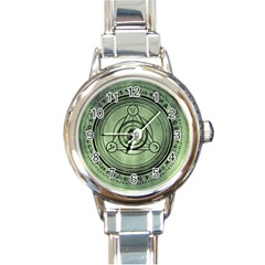 Rune Geometry Sacred Mystic Round Italian Charm Watch by Celenk