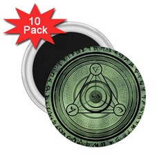 Rune Geometry Sacred Mystic 2 25  Magnets (10 Pack)  by Celenk