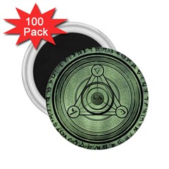 Rune Geometry Sacred Mystic 2 25  Magnets (100 Pack)  by Celenk