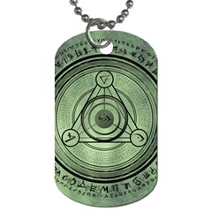 Rune Geometry Sacred Mystic Dog Tag (two Sides) by Celenk