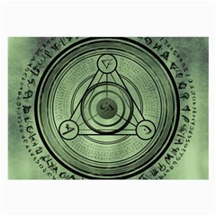 Rune Geometry Sacred Mystic Large Glasses Cloth (2-side) by Celenk