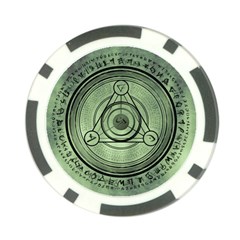 Rune Geometry Sacred Mystic Poker Chip Card Guard by Celenk