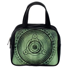 Rune Geometry Sacred Mystic Classic Handbags (one Side) by Celenk