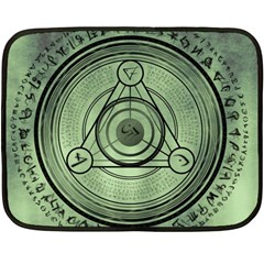 Rune Geometry Sacred Mystic Fleece Blanket (mini) by Celenk