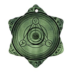 Rune Geometry Sacred Mystic Ornament (snowflake) by Celenk