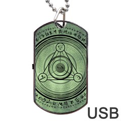 Rune Geometry Sacred Mystic Dog Tag Usb Flash (two Sides) by Celenk