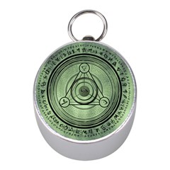 Rune Geometry Sacred Mystic Mini Silver Compasses by Celenk