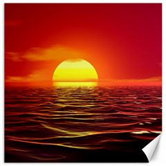 Sunset Ocean Nature Sea Landscape Canvas 12  X 12   by Celenk