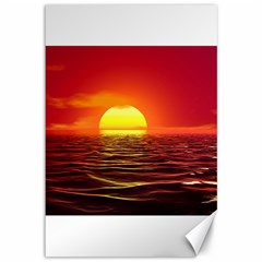 Sunset Ocean Nature Sea Landscape Canvas 12  X 18   by Celenk