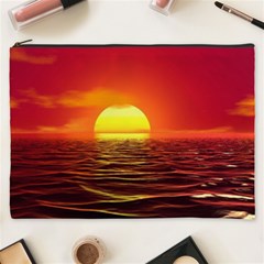 Sunset Ocean Nature Sea Landscape Cosmetic Bag (xxxl)  by Celenk