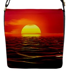 Sunset Ocean Nature Sea Landscape Flap Messenger Bag (s) by Celenk