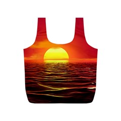 Sunset Ocean Nature Sea Landscape Full Print Recycle Bags (s)  by Celenk