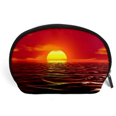 Sunset Ocean Nature Sea Landscape Accessory Pouches (large)  by Celenk