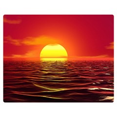 Sunset Ocean Nature Sea Landscape Double Sided Flano Blanket (medium)  by Celenk