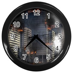 Destruction Apocalypse War Disaster Wall Clocks (black) by Celenk