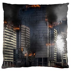 Destruction Apocalypse War Disaster Large Cushion Case (one Side) by Celenk