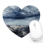 Mountain Landscape Sky Snow Heart Mousepads Front