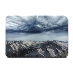 Mountain Landscape Sky Snow Small Doormat  by Celenk