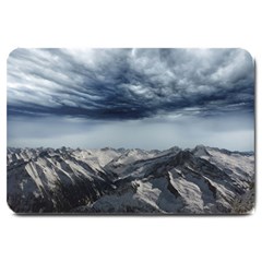 Mountain Landscape Sky Snow Large Doormat  by Celenk