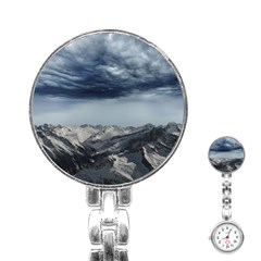 Mountain Landscape Sky Snow Stainless Steel Nurses Watch by Celenk