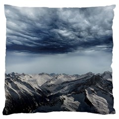 Mountain Landscape Sky Snow Large Flano Cushion Case (two Sides) by Celenk