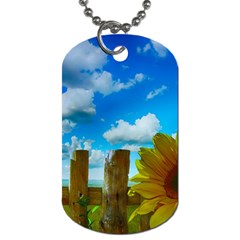 Sunflower Summer Sunny Nature Dog Tag (two Sides) by Celenk