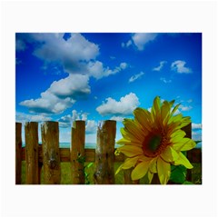 Sunflower Summer Sunny Nature Small Glasses Cloth (2-side) by Celenk