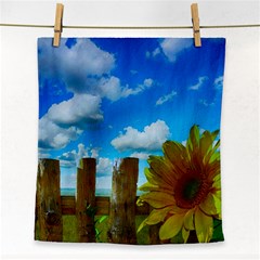 Sunflower Summer Sunny Nature Face Towel by Celenk