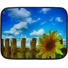 Sunflower Summer Sunny Nature Fleece Blanket (mini) by Celenk