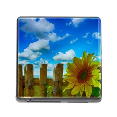 Sunflower Summer Sunny Nature Memory Card Reader (square) by Celenk