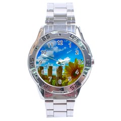 Sunflower Summer Sunny Nature Stainless Steel Analogue Watch by Celenk