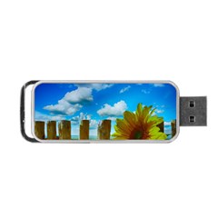 Sunflower Summer Sunny Nature Portable Usb Flash (one Side) by Celenk