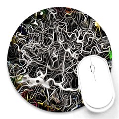 Abstract Pattern Backdrop Texture Round Mousepads by Celenk