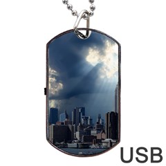 New York America New York Skyline Dog Tag Usb Flash (two Sides) by Celenk