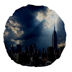 New York America New York Skyline Large 18  Premium Round Cushions by Celenk