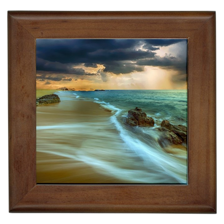 Beach Shore Sand Coast Nature Sea Framed Tiles