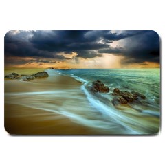 Beach Shore Sand Coast Nature Sea Large Doormat  by Celenk